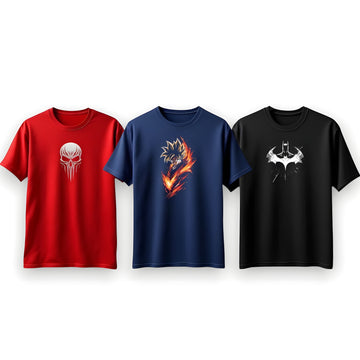 π₯ Set of 3 Men's Graphic T-Shirts β Bold & Stylish Combo for Summer