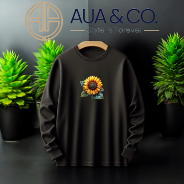 *AUA&CO Winter Sunflower Sweatshirt β Comfortable Casual Wear for Everyday Style π»*