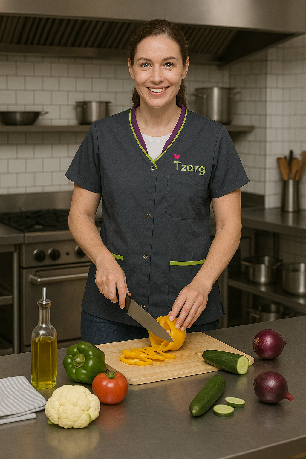 Premium Kitchen Workwear Top – Dark Grey