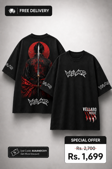Dark Samurai Baggy Tee — Vellaro Mode 🔥