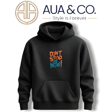 AUA&CO Men's Black Hoodie | Winter Sale | Stylish & Warm