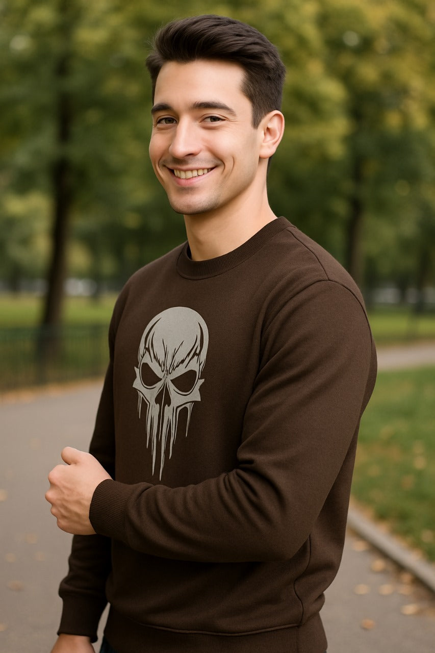Bundle of 2 Premium Graphic Sweatshirts | Batman Logo & Skull Print | Men’s Casual Winter Wear