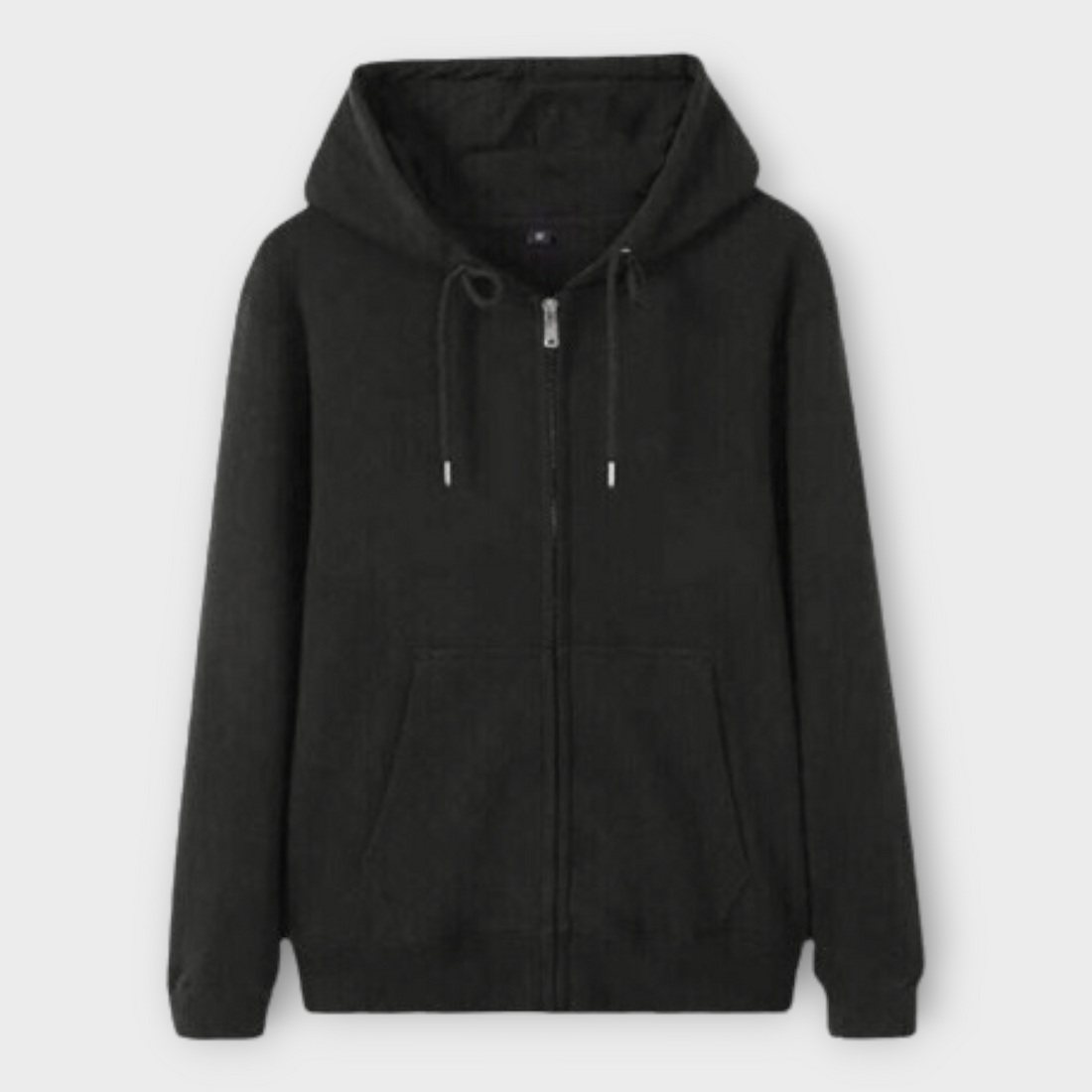Winter Basic Black Zipper Hoodie AUA&CO