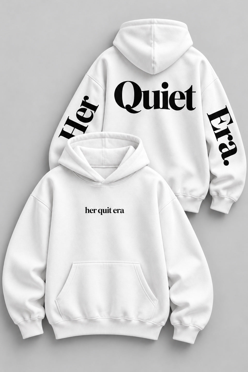 White Oversized Hoodie for Women | AUA&CO