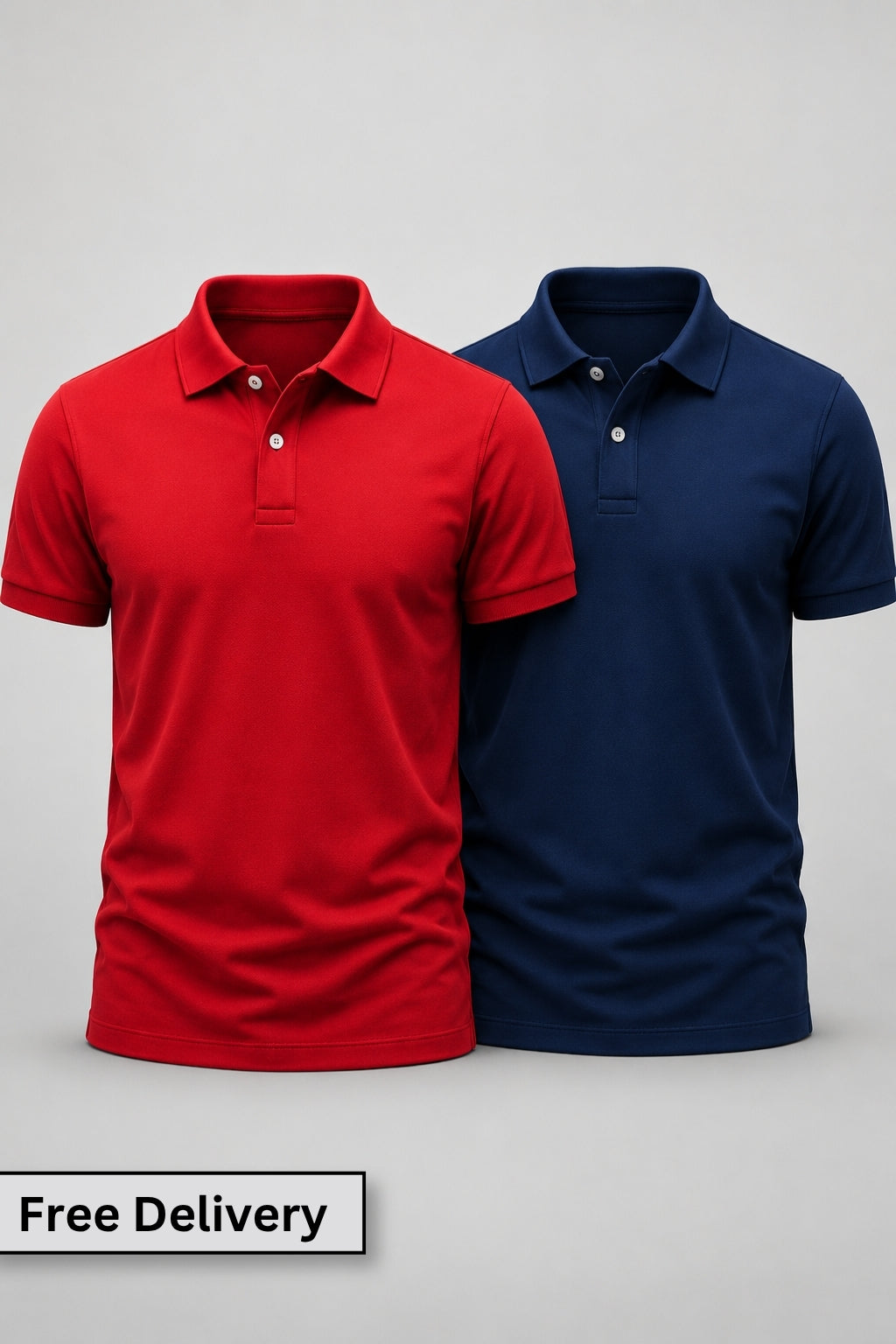2 polo black and navy blue