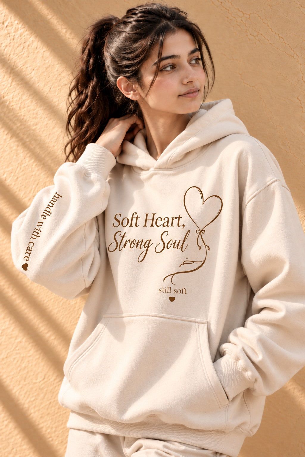 Women’s Oversized Hoodie – Beige | AUA&CO
