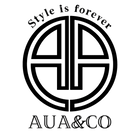 Circular logo with 'Style is forever' text and 'AUA&CO' branding on a white background