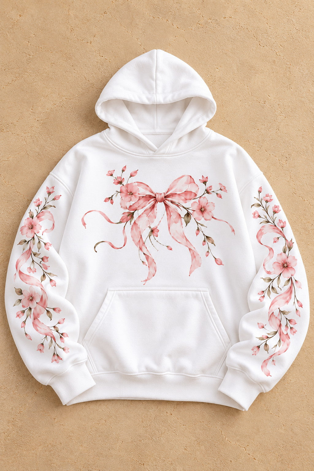 Oversized White Grapic Hoodie | AUA&CO