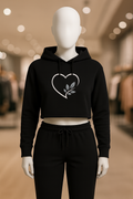 Women’s Black Crop Hoodie & Jogger Co-ord