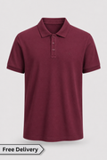 Men’s Maroon Polo Shirt – Premium Regular Fit Summer Polo Tee | AUA&CO