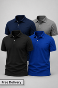 Pack of 4 Premium Summer Polo Shirts for Men