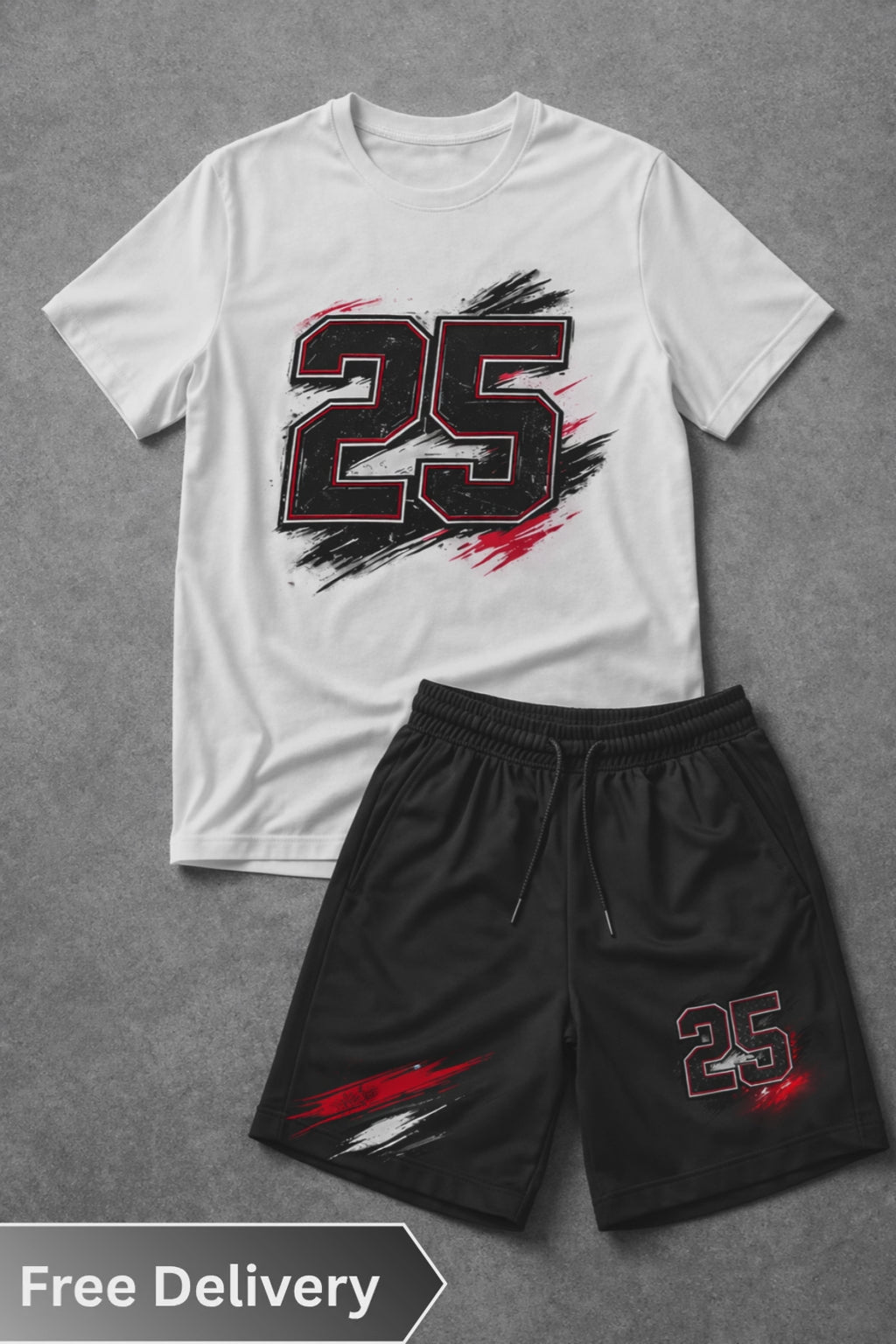 Summer Co-Ord Set for Men – Premium White T-Shirt & Black Shorts