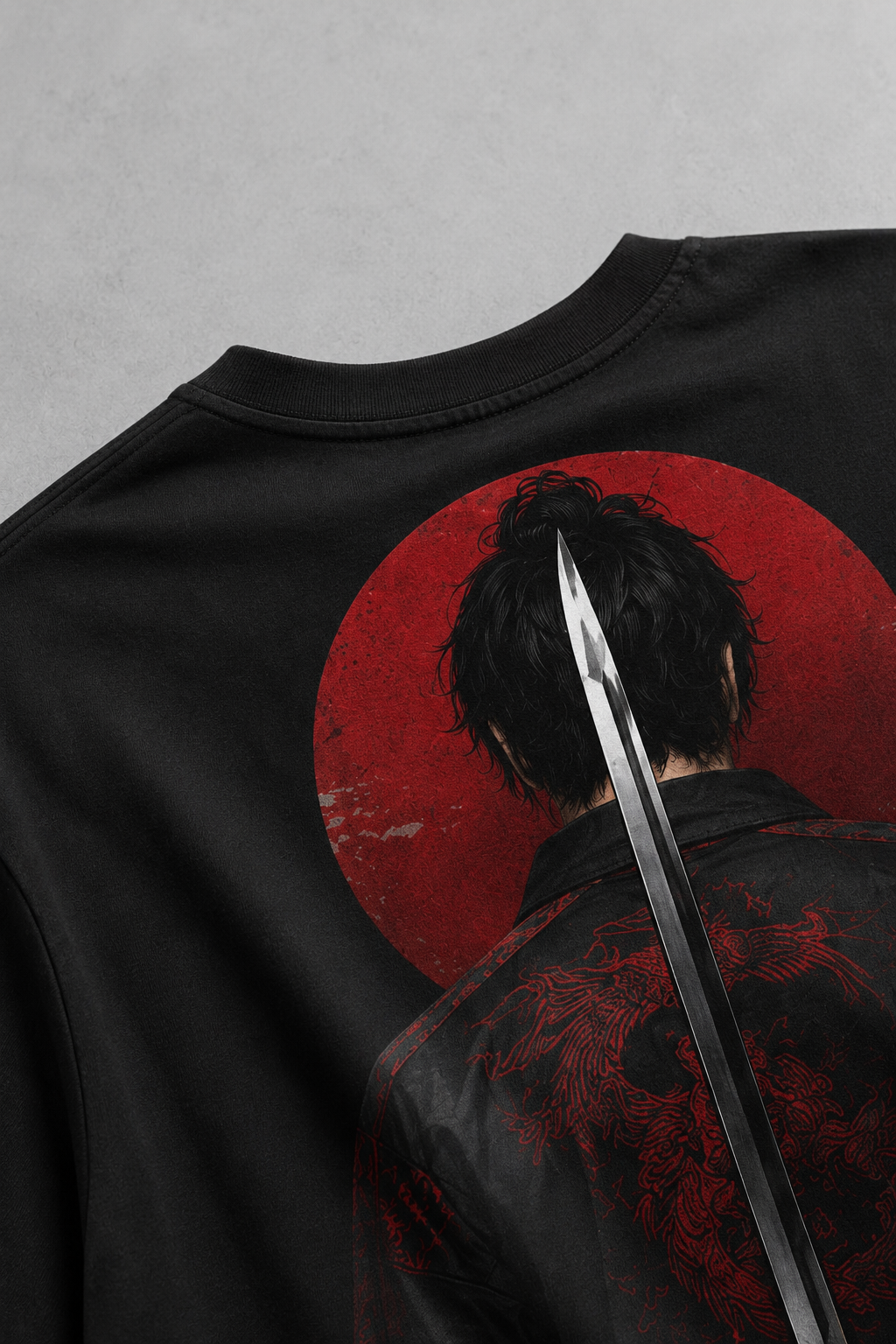 Dark Samurai Baggy Streetwear Graphic T-Shirt | AUA&CO