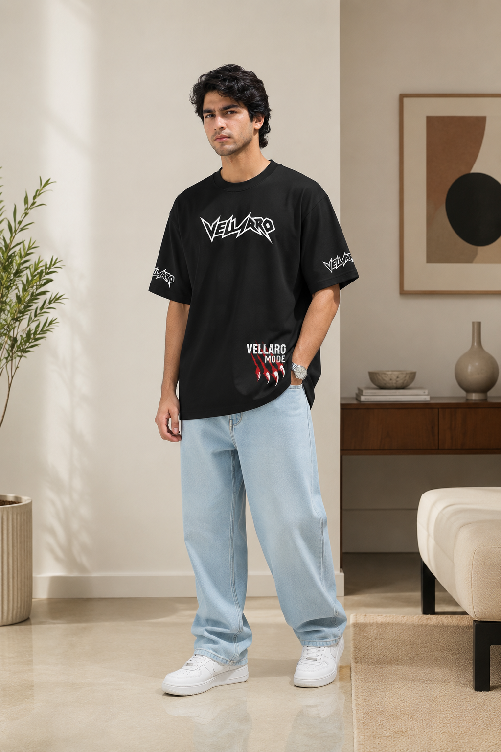 Dark Samurai Baggy Streetwear Graphic T-Shirt | AUA&CO