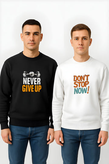 Mid-Winter Men's Sweatshirt Bundle (2-Pack) - White & Charcoal