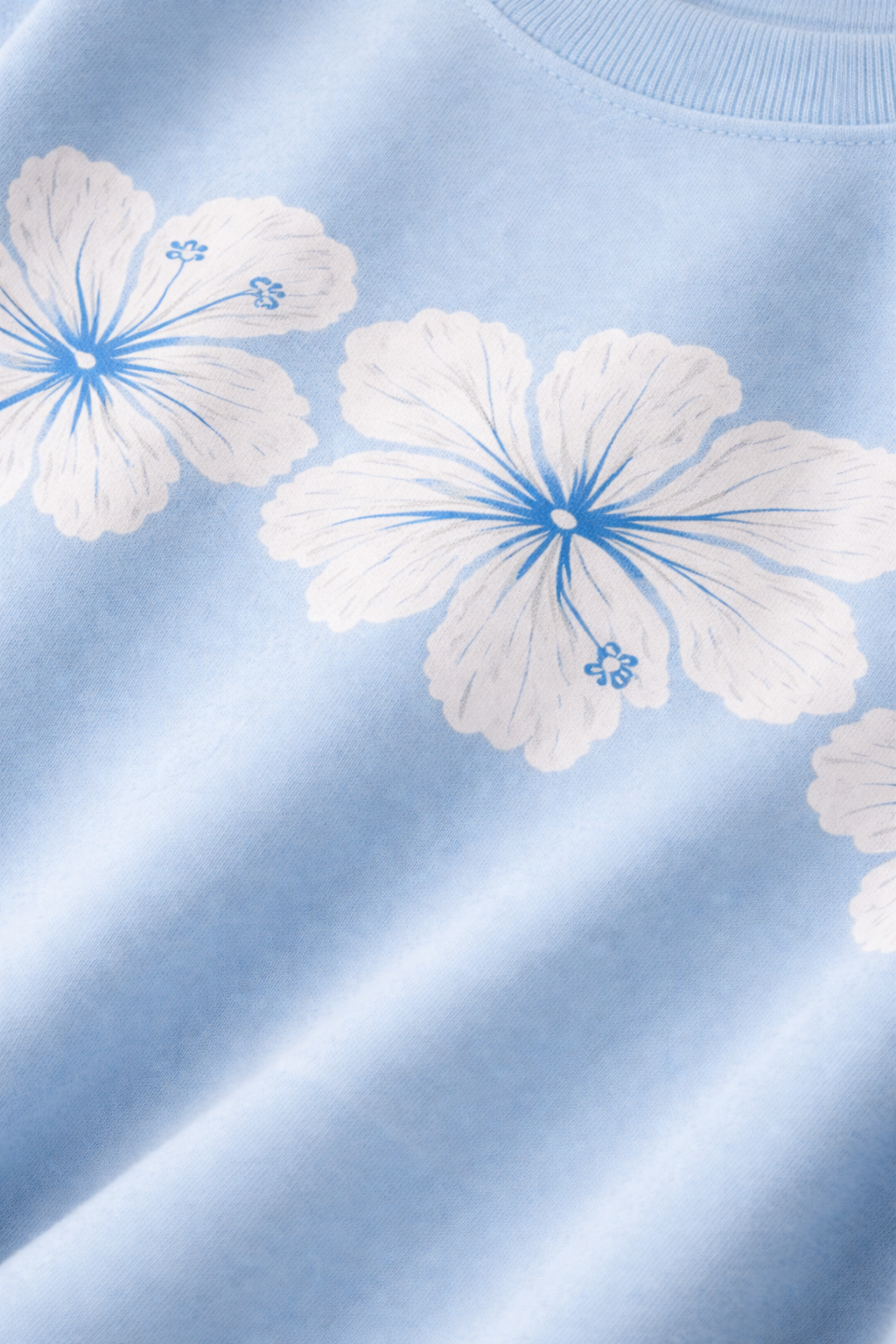 AUA&CO Women’s Sky Blue Floral Sweatshirt + Black Jogger Set (2-Piece) 🌸